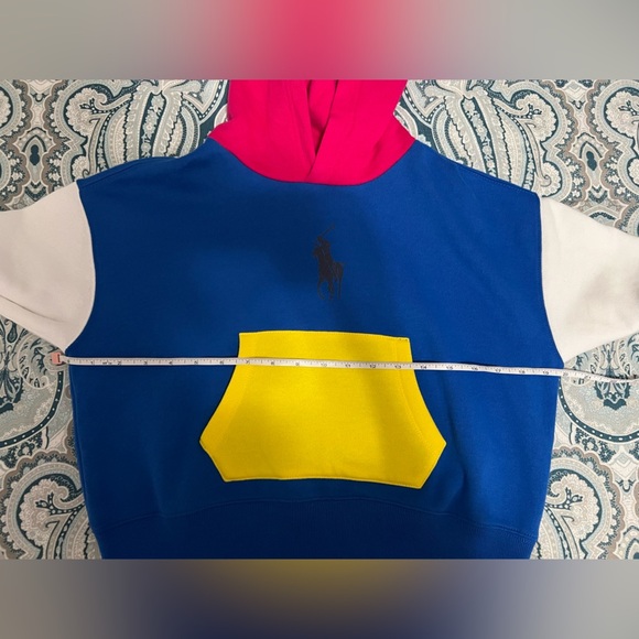 Polo by Ralph Lauren Kids' Blue and Yellow Hoodie (Size 8-10) - Picture 9 of 11
